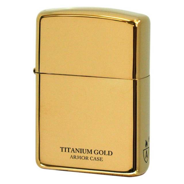Zippo ジッポー アーマー チタニューム ゴールド ポリッシュ 鏡面 Titanium series  16-GOTT メール便可