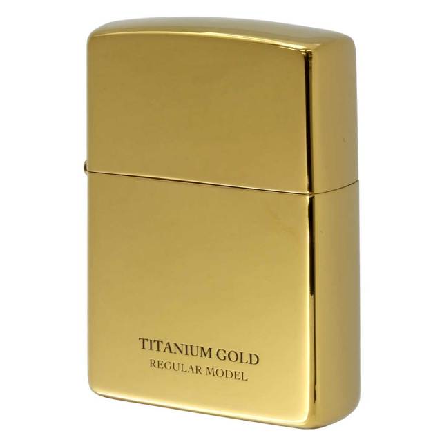 Zippo ジッポー レギュラー チタニューム ゴールド ポリッシュ 鏡面 Titanium series  20-GOTT メール便可