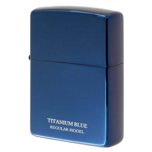 Zippo ジッポー レギュラー チタニューム ブルー ポリッシュ 鏡面 Titanium series  20-BLTT メール便可