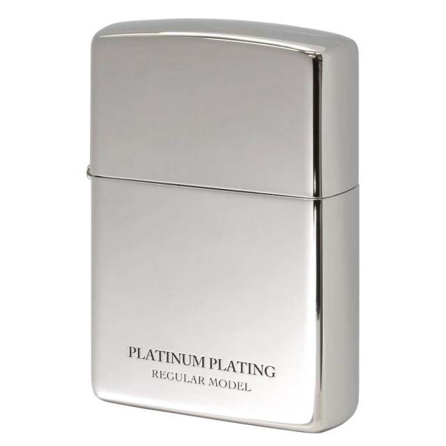 Zippo ジッポー レギュラー プラチナコーティング ポリッシュ 鏡面 PLATINUM PLATING REGULAR MODEL 20-PLAT メール便可