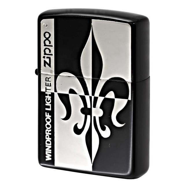 Zippo ジッポー ユリ ブラック シルバー アーバンゴシックスタイル Arban Gothic Style LLY-BN メール便可