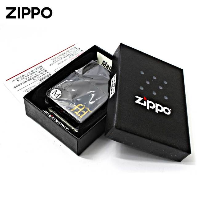 Zippo ジッポー イニシャル M ネームオブラブ ブラック Name of Love