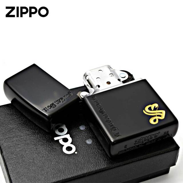 Zippo ジッポー イニシャル S ネームオブラブ ブラック Name of Love