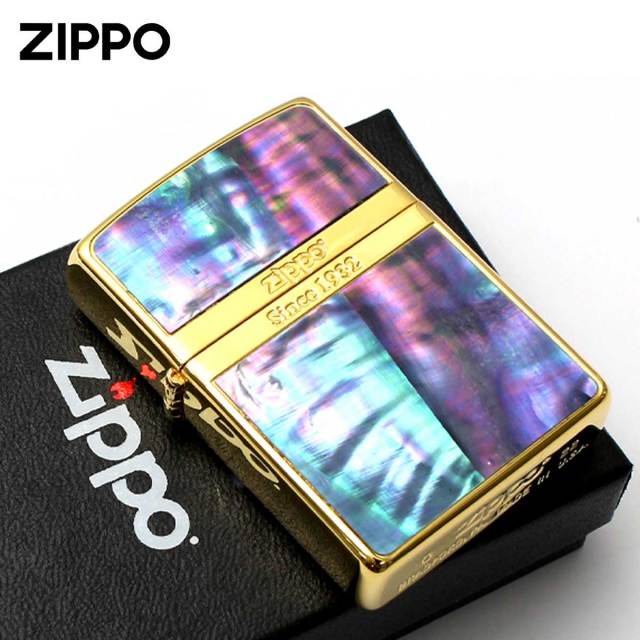 Zippo ジッポー シェル 貝 ゴールド ラインシェルフィッシュ Line