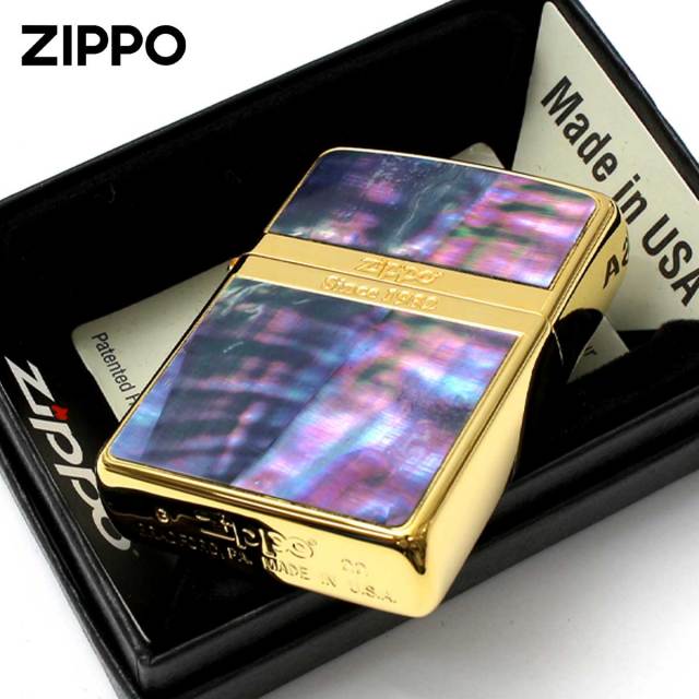 Zippo ジッポー シェル 貝 ゴールド ラインシェルフィッシュ Line