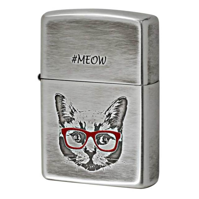 Zippo ジッポー ねこ 猫 サングラス Meow of a cat 猫の鳴き声 CAT-KC メール便可