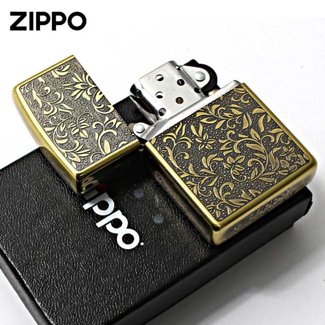 Zippo ジッポー アラベスク柄 両面 唐草 銀イブシ NK-KA メール