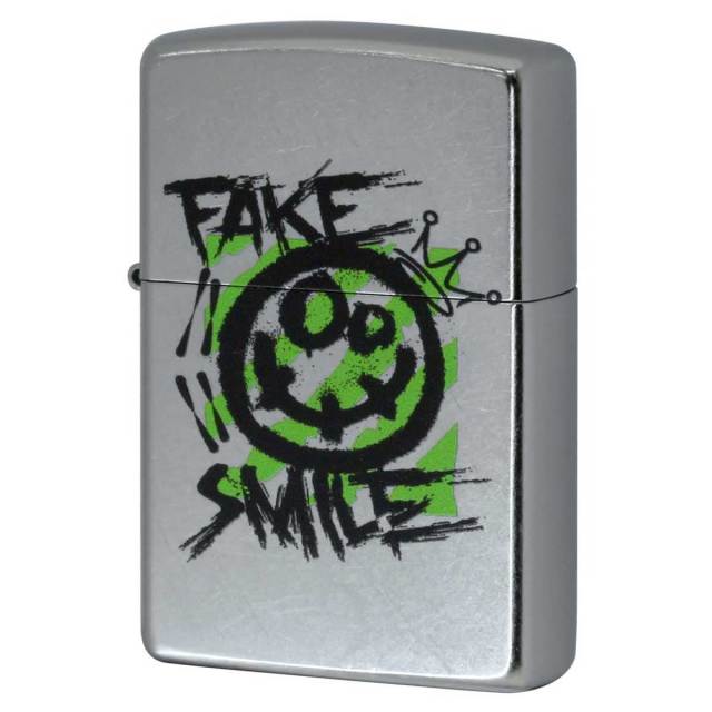 Zippo ジッポー 作り笑い フェイク スマイル プリント 加工 FAKE SMILE ＃207 Emboss printing  EP-KG メール便可