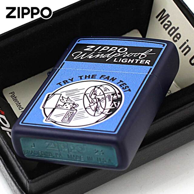 Zippo ジッポー オールドポスター風 TRY THE FAN TEST アメリカ加工