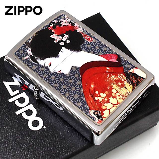 Zippo ジッポー 和柄 舞子 麻の葉文様 CP-KB メール便可｜Zippo専門店