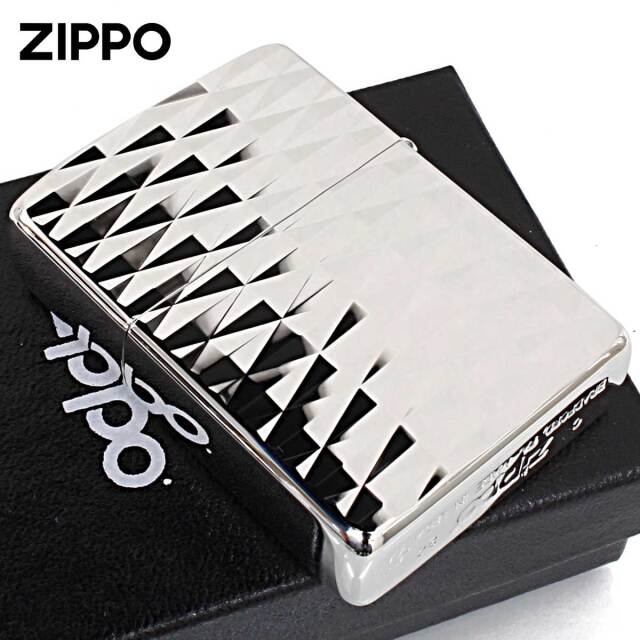 Zippo ジッポー ARMOR ＃162 アーマー ダイヤカット 銀メッキ