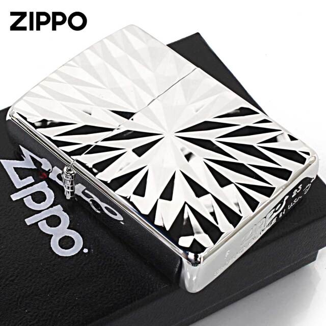 Zippo ジッポー ARMOR ＃162 アーマー ダイヤカット 銀メッキ 162S