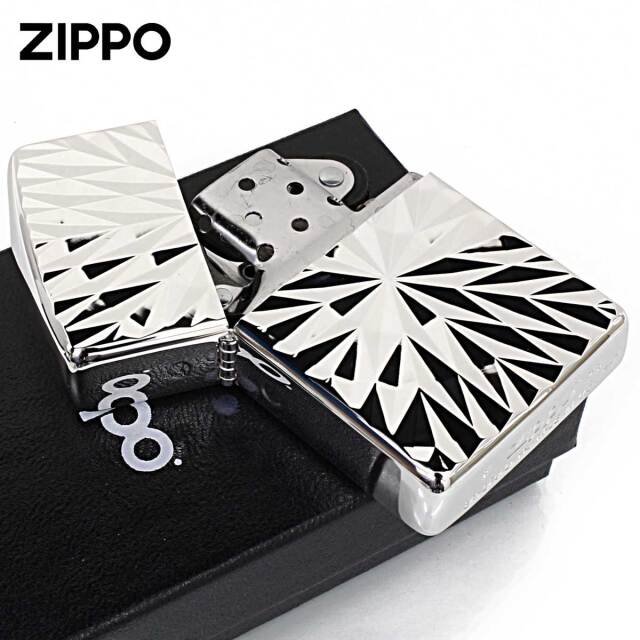 Zippo ジッポー ARMOR ＃162 アーマー ダイヤカット 銀メッキ 162S