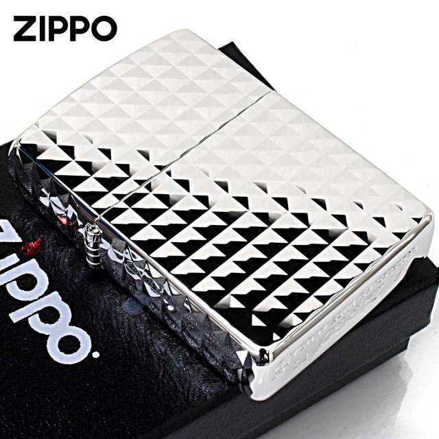 Zippo ジッポー ARMOR ＃162 アーマー ダイヤカット 銀メッキ