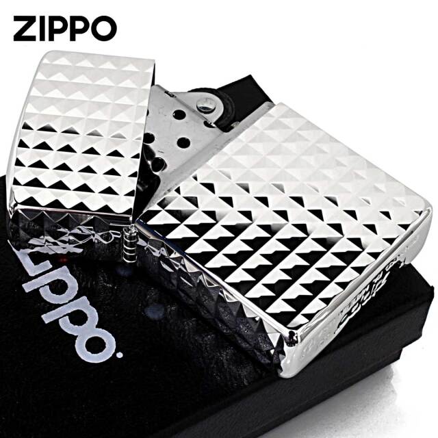 Zippo ジッポー ARMOR ＃162 アーマー ダイヤカット 銀メッキ 162S-4DC