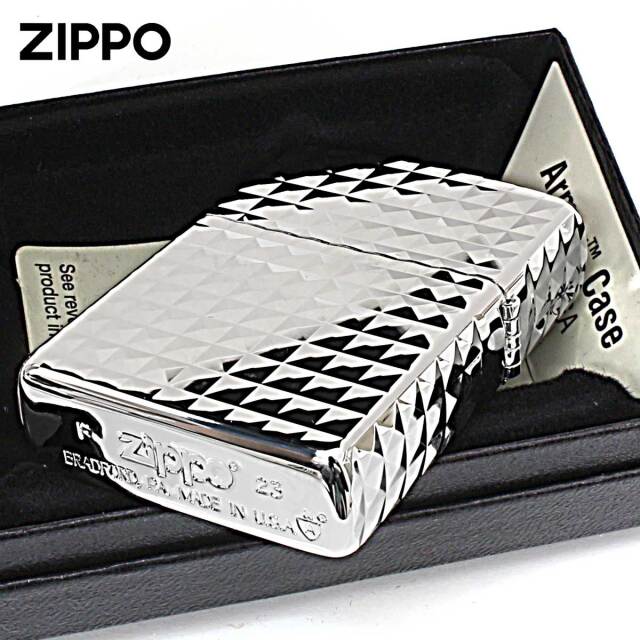 Zippo ジッポー ARMOR ＃162 アーマー ダイヤカット 銀メッキ 162S-4DC