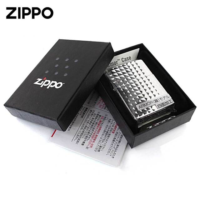 Zippo ジッポー ARMOR ＃162 アーマー ダイヤカット 銀メッキ 162S-4DC