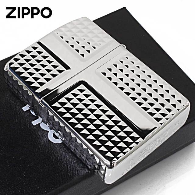 Zippo ジッポー ARMOR ＃162 アーマー ダイヤカット 銀メッキ 162S