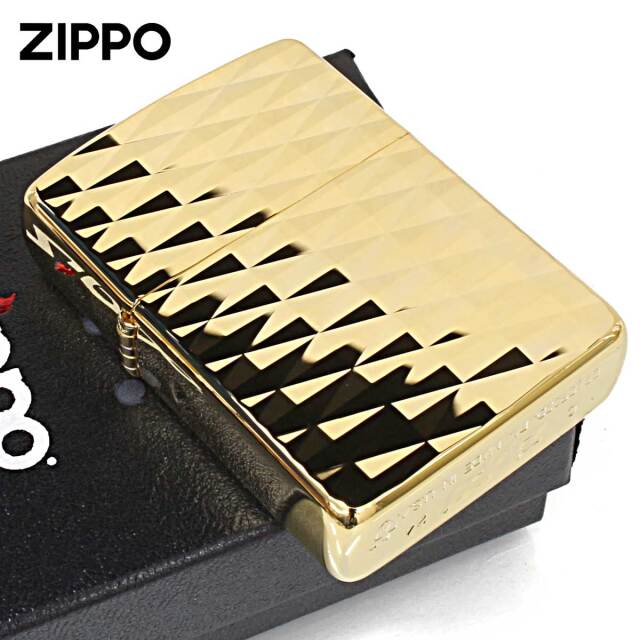 Zippo ジッポー ARMOR ＃162 アーマー ダイヤカット 金メッキ