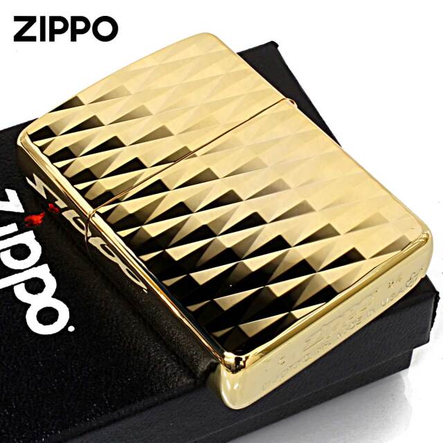 Zippo ジッポー ARMOR ＃162 アーマー ダイヤカット 金メッキ