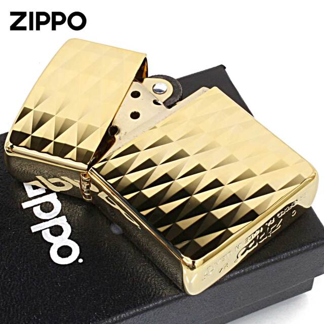 Zippo ジッポー ARMOR ＃162 アーマー ダイヤカット 金メッキ
