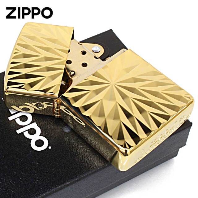 Zippo ジッポー ARMOR ＃162 アーマー ダイヤカット 金メッキ ゴールド
