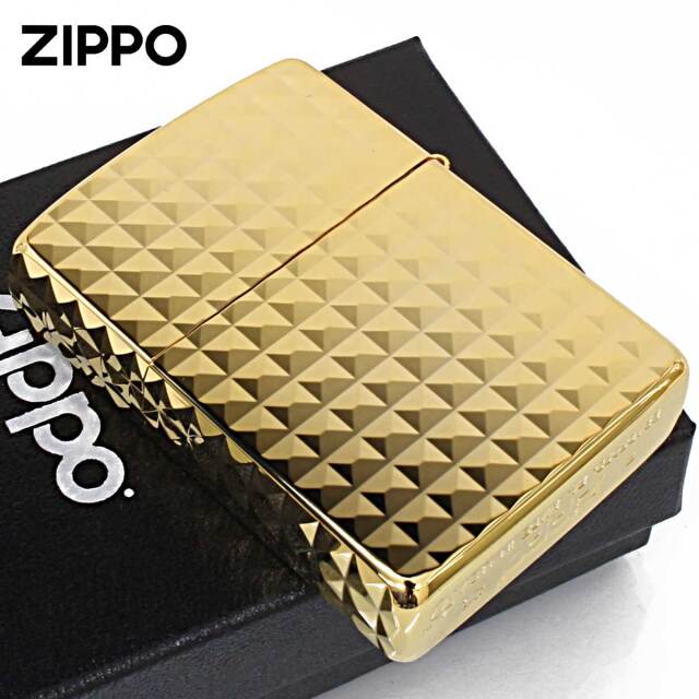 Zippo ジッポー ARMOR ＃162 アーマー ダイヤカット 金メッキ ゴールド