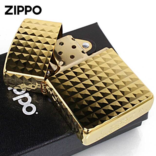Zippo ジッポー ARMOR ＃162 アーマー ダイヤカット 金メッキ ゴールド