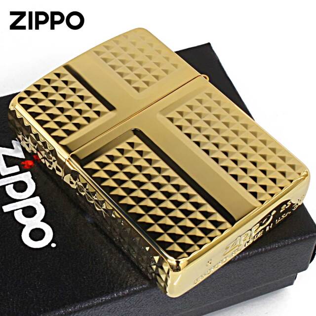 Zippo ジッポー ARMOR ＃162 アーマー ダイヤカット 金メッキ ゴールド