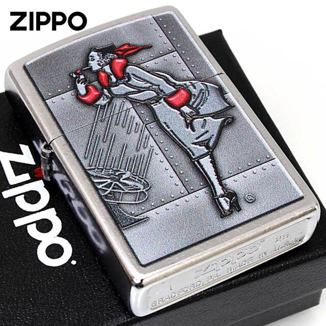 Zippo ジッポー Windy Wind ウインディ 風の中 エンブレム風 Z207