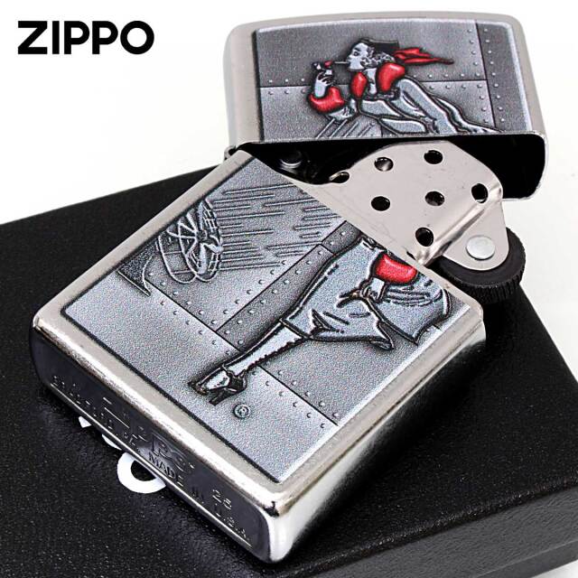 Zippo ジッポー Windy Wind ウインディ 風の中 エンブレム風 Z207