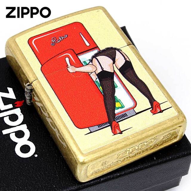 ビンテージ　湯たんぽ　ピンナップガール Zippo ジッポー FRIDGE Pin Up Girl 冷蔵庫 ピンナップガール セクシー