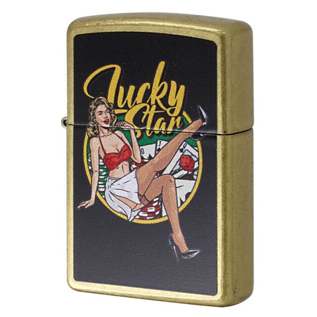 Zippo ジッポー LUCKY STAR Pin Up Girl ピンナップガール セクシー トランプ Z48267-125626 メール便可
