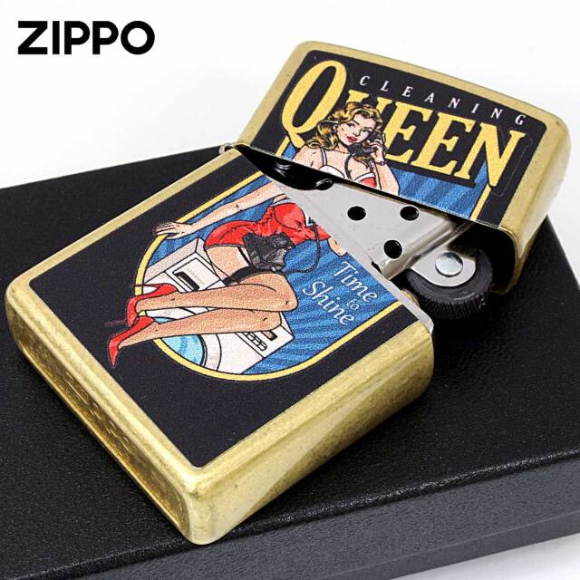 ビンテージ　湯たんぽ　ピンナップガール Zippo ジッポー CLEANING QUEEN Pin Up Girl ピンナップガール