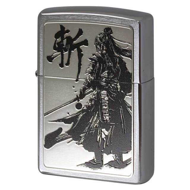 Zippo ジッポー 和柄デザイン プレート 斬 WS-KC メール便可｜Zippo