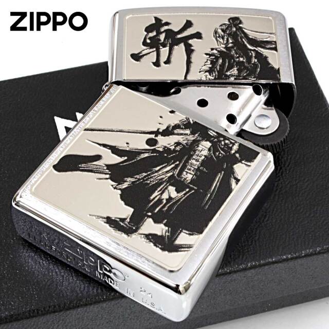 Zippo ジッポー 和柄デザイン プレート 斬 WS-KC メール便可｜Zippo