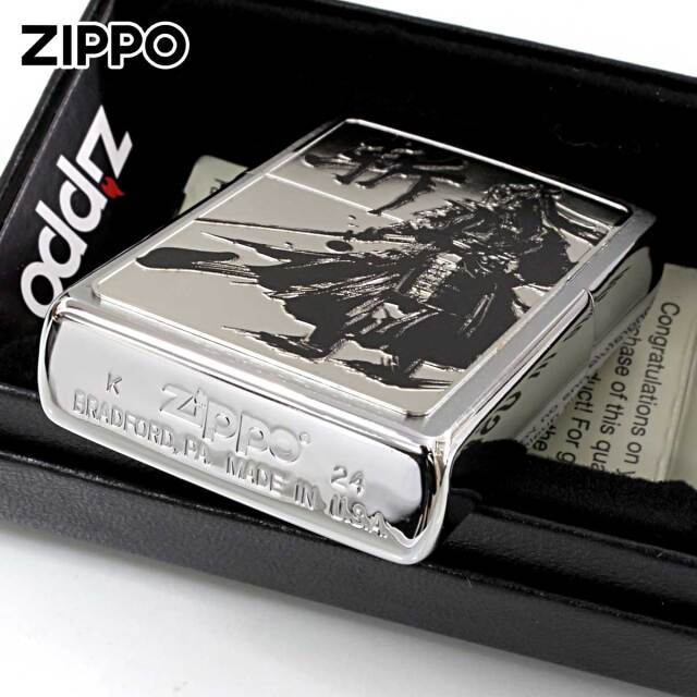 Zippo ジッポー 和柄デザイン プレート 斬 WS-KC メール便可｜Zippo