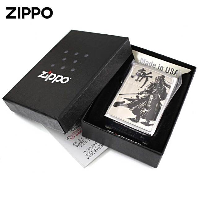 Zippo ジッポー 和柄デザイン プレート 斬 WS-KC メール便可｜Zippo
