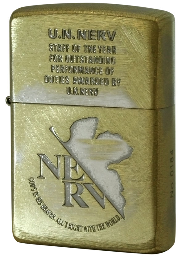 Zippo ジッポー エヴァンゲリオン ネルフ NERV キャラ アニメ シリアル番号 オフィシャルライセンス品 U.N.NERV AWARD Ver.
