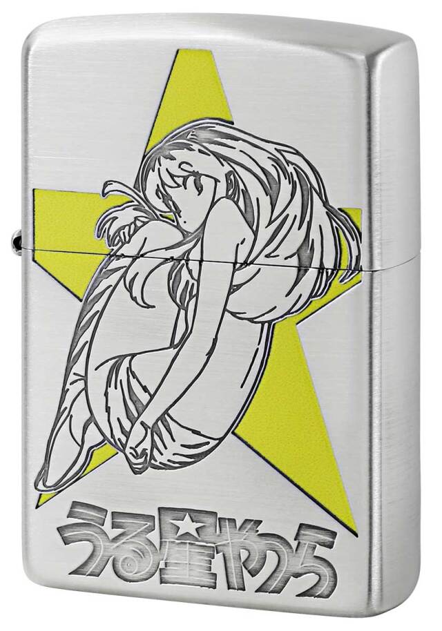 Zippo ジッポー うる星やつら 銀サテン ラム＆あたる A柄