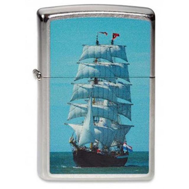 ヨーロッパ直輸入Zippo ジッポー 帆船 オランダ船 Dutch Sails Boat プリント加工 2003838 メール便可