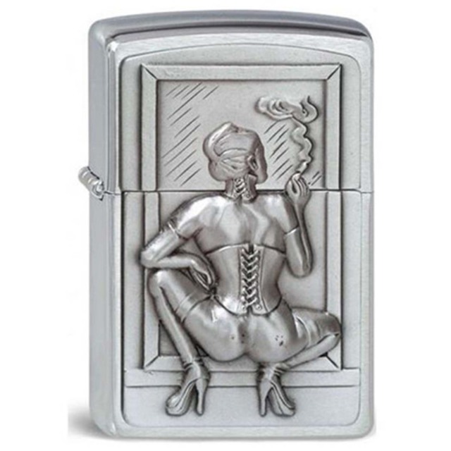 ヨーロッパ直輸入Zippo ジッポー セクシー ガール レディ スモーキングウーマン Smoking Woman エンブレム貼り 1300127 メール便可