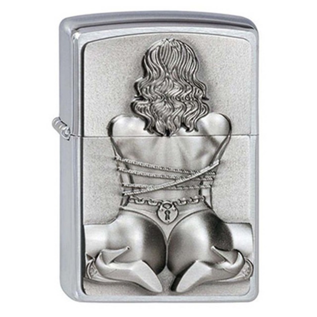 ヨーロッパ直輸入Zippo ジッポー セクシー ガール レディ お尻 ヒップ 囚われた女性 ボンテージ Bondage Girl エンブレム貼り 2002549 メール便可