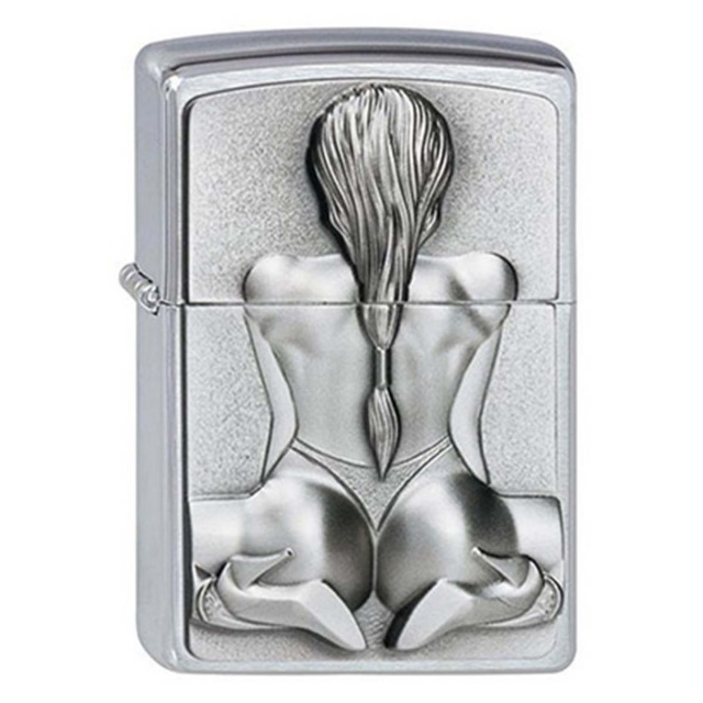 ヨーロッパ直輸入Zippo ジッポー セクシー ガール レディ お尻 ヒップ 跪いた女性 ニールガール Kneeling Girl エンブレム貼り 2002548 メール便可