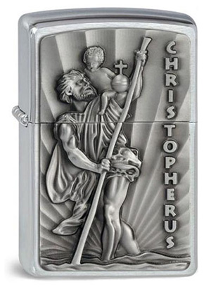 ヨーロッパ直輸入Zippo ジッポー Partron Saint Christopher 2001978