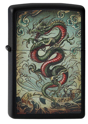 ヨーロッパ直輸入Zippo ジッポー UL13 Crouching Dragon 2003774 メール便可