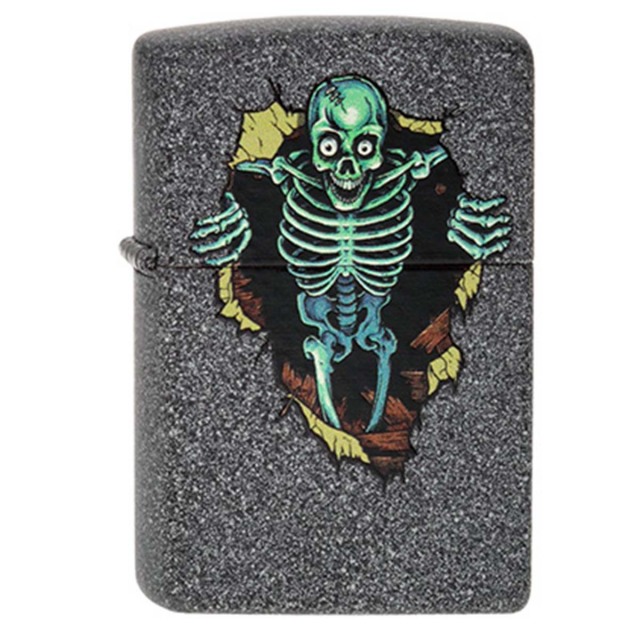 ヨーロッパ直輸入Zippo ジッポー スカル ウォール 骸骨 Skull Wall プリント加工 2003837 メール便可