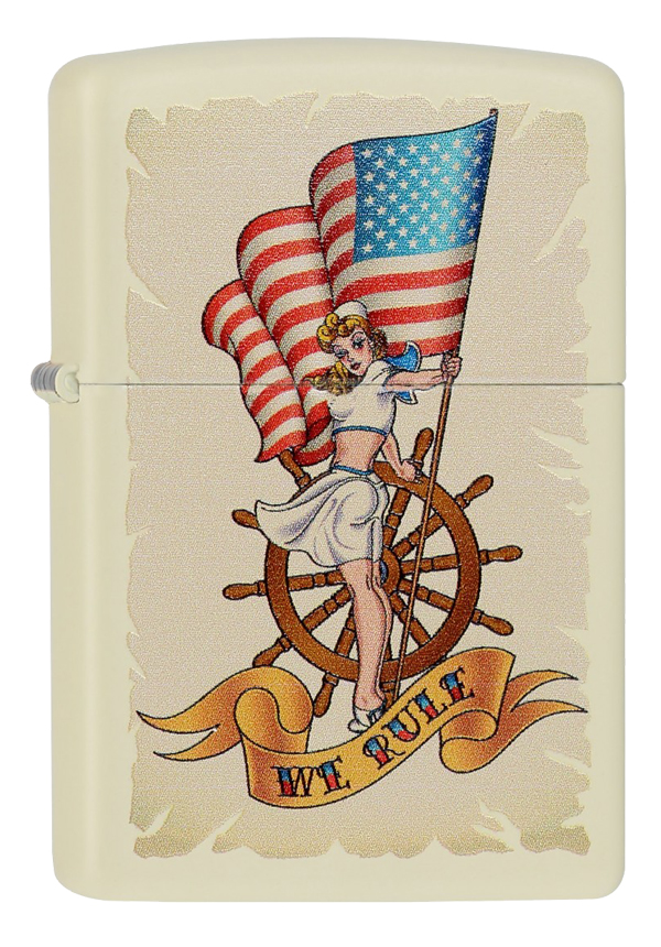 ヨーロッパ直輸入Zippo ジッポー Pin Up Nautical mit Flagge 60000027