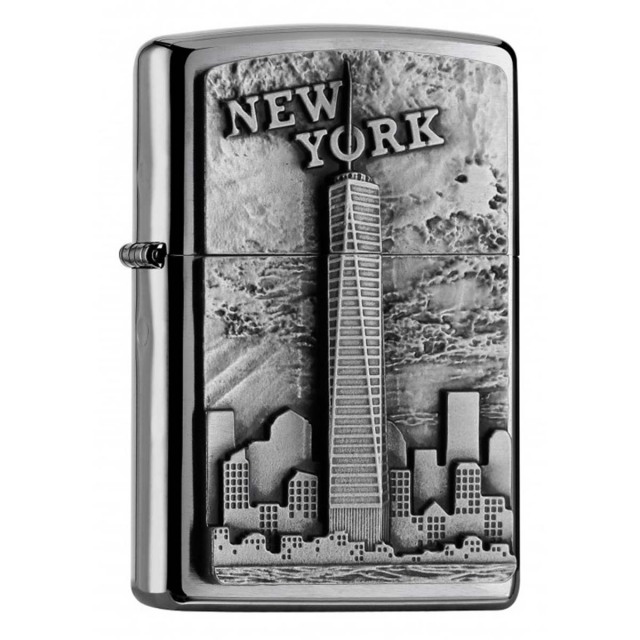 ヨーロッパ直輸入Zippo ジッポー ニューヨーク 街並み New York Emblem エンブレム貼り 2004740