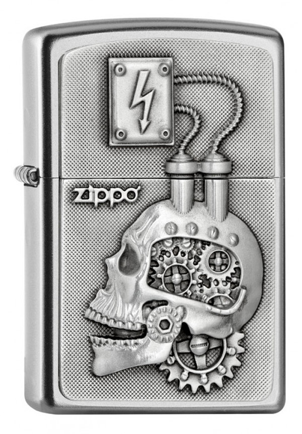 ヨーロッパ直輸入Zippo ジッポー Skull Power Engine Head Emblem 2005139